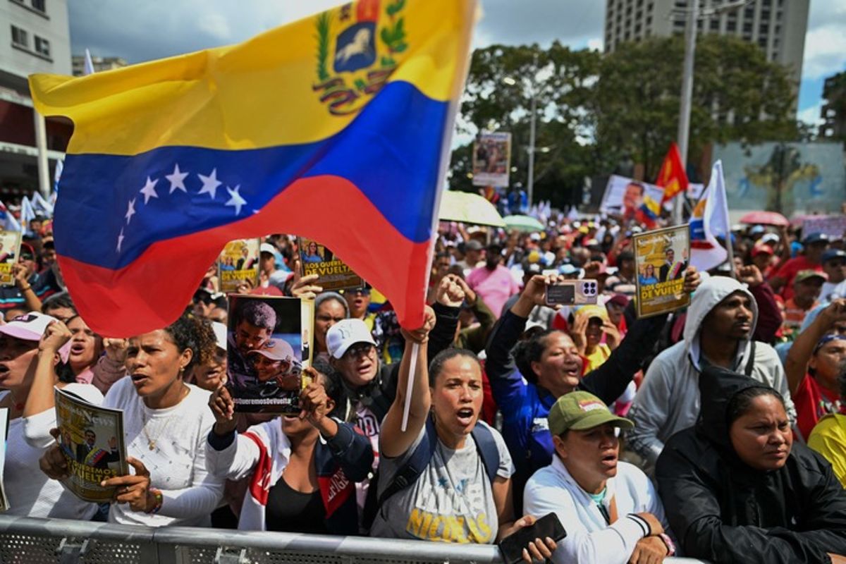 委内瑞拉民众示威要求释放马杜罗